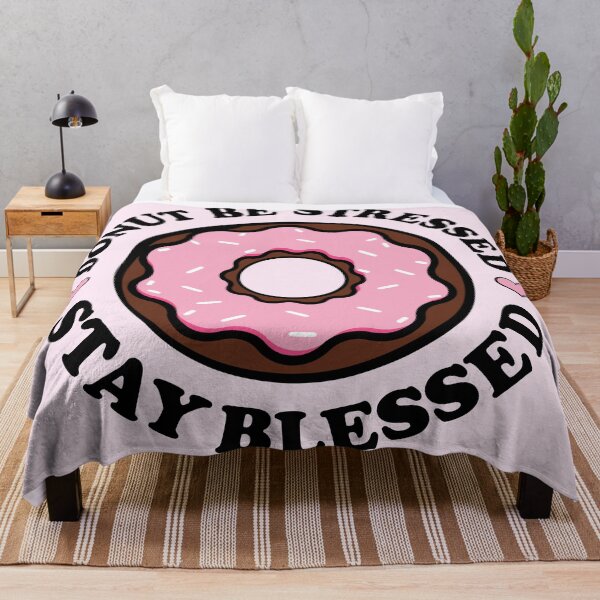 Item preview, Donut Be Stressed Stay Blessed | Pink Glazed Donut designed and sold by PearlMoonGrapes.