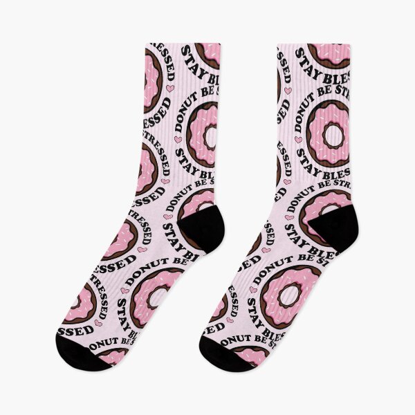Item preview, Donut Be Stressed Stay Blessed | Pink Glazed Donut designed and sold by PearlMoonGrapes.
