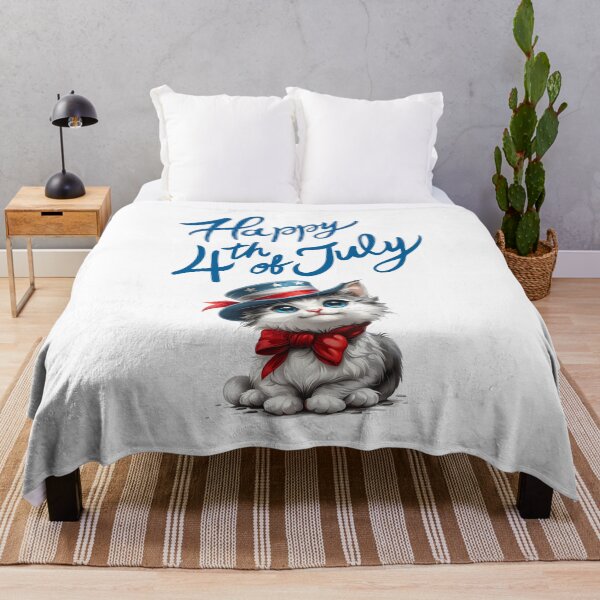 Item preview, Happy Fourth of July Cute Kitten Cat Patriotic designed and sold by CarpanaBay.