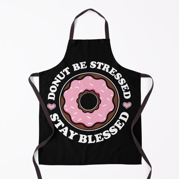 Item preview, Donut Be Stressed Stay Blessed | Pink Glazed Donut - Black designed and sold by PearlMoonGrapes.