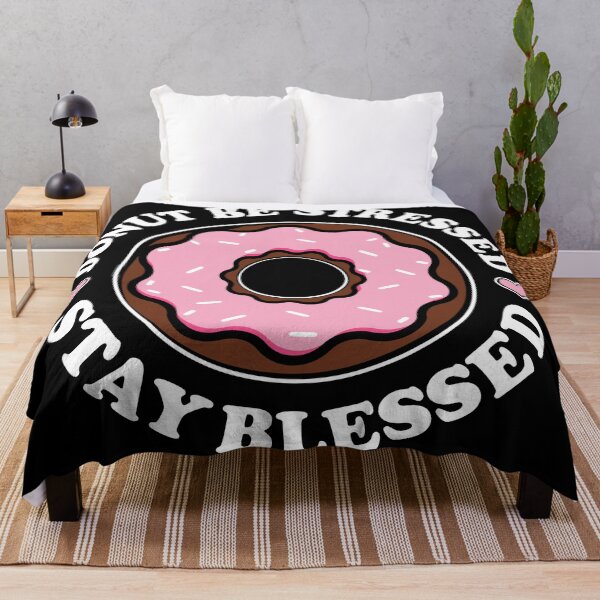 Item preview, Donut Be Stressed Stay Blessed | Pink Glazed Donut - Black designed and sold by PearlMoonGrapes.