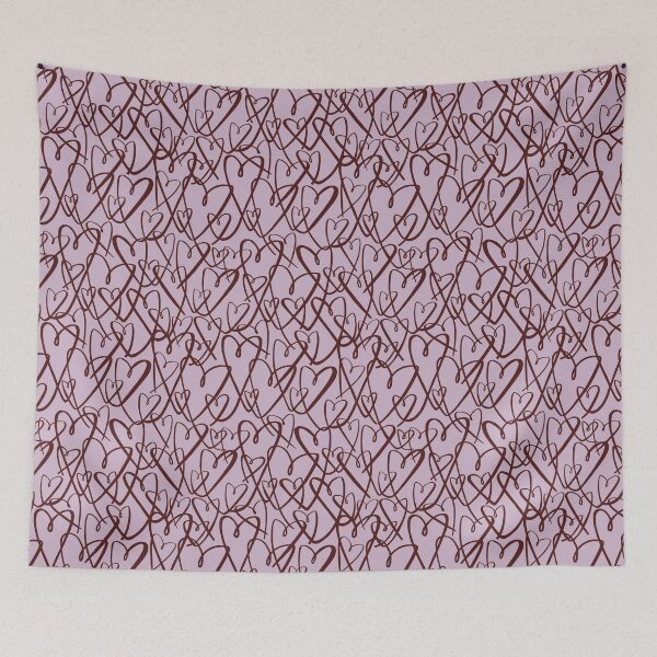 Item preview, True love doodle in mauve purple and wine  designed and sold by Inkworthy.