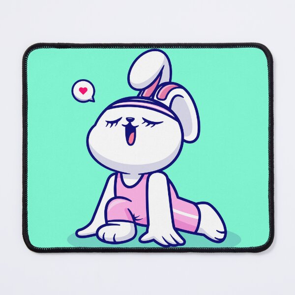 Item preview, "Stretchy Bunny: Cute Cartoon Rabbit Stretching Vector Icon" designed and sold by hjian8219.