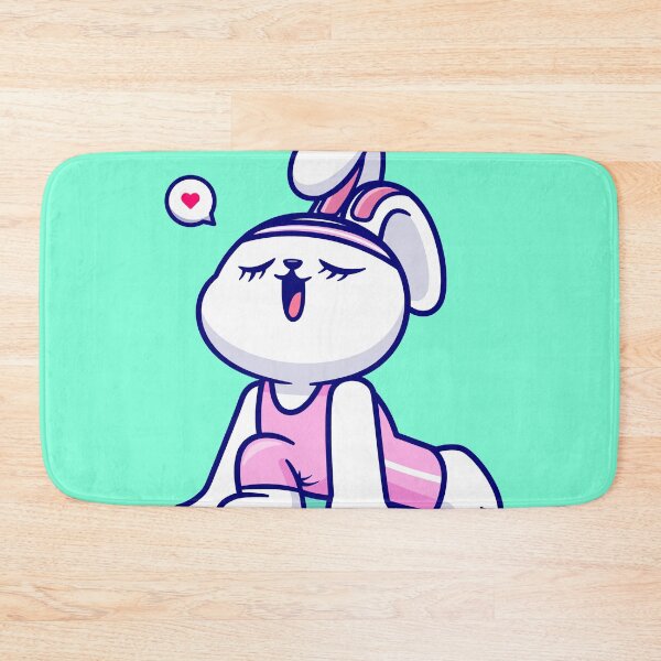 Item preview, "Stretchy Bunny: Cute Cartoon Rabbit Stretching Vector Icon" designed and sold by hjian8219.