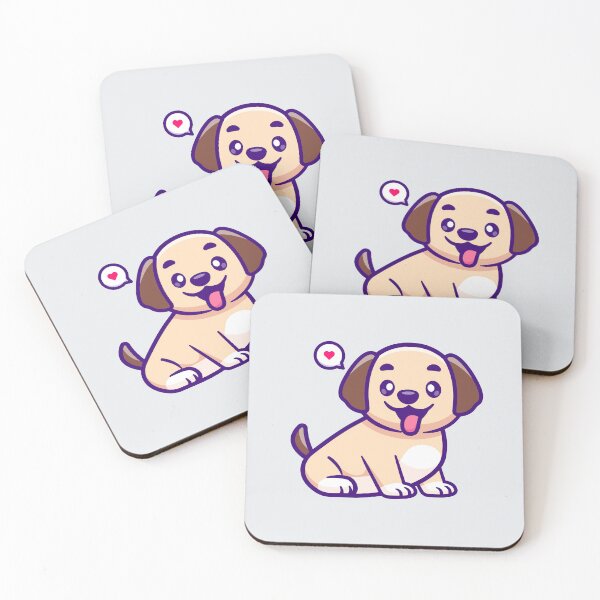 Item preview, Sit-Stay Pup: Cute Cartoon Dog Vector Icon designed and sold by hjian8219.