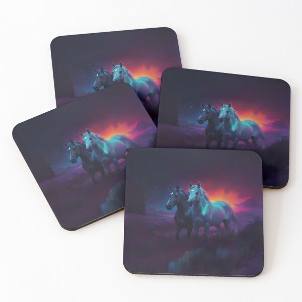 Item preview, Colourful Horses Art designed and sold by Obsidian Ink by Wilshire.