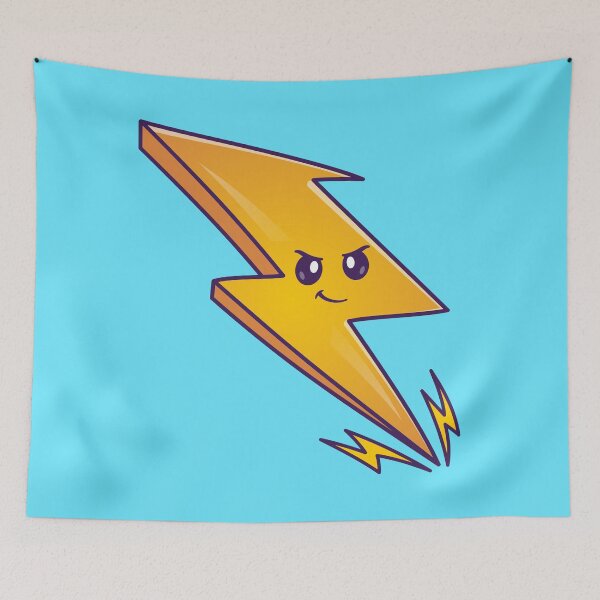 Item preview,  "Thunderbolt Buddy: Cute Lightning Cartoon Vector Icon" designed and sold by hjian8219.