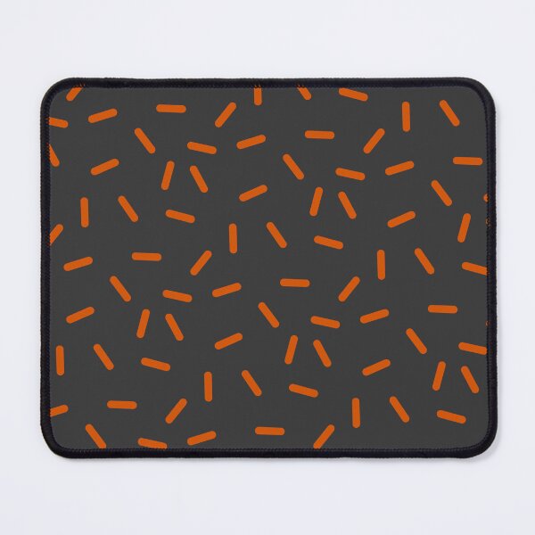 Item preview, Orange Sprinkles Dashed Line Confetti Grey Party Pattern designed and sold by Alchemy-A-La-G.