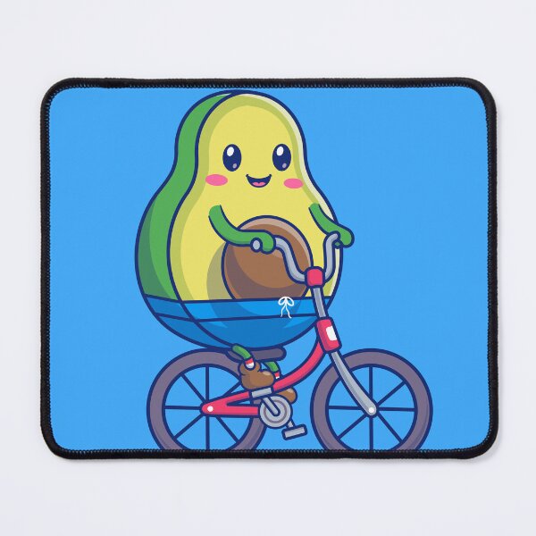 Item preview, "Avocado Adventurer: Cute Cartoon Avocado Bicycle Rider" designed and sold by hjian8219.