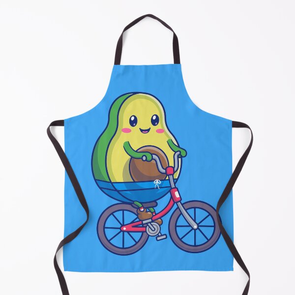 Item preview, "Avocado Adventurer: Cute Cartoon Avocado Bicycle Rider" designed and sold by hjian8219.