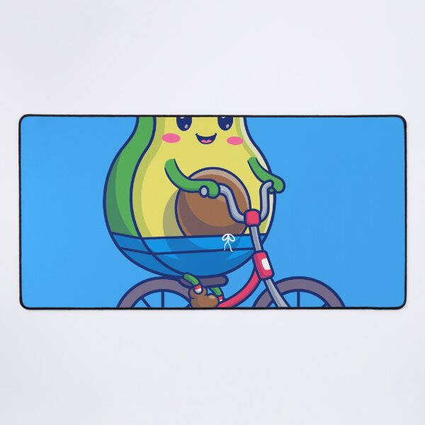 Item preview, "Avocado Adventurer: Cute Cartoon Avocado Bicycle Rider" designed and sold by hjian8219.