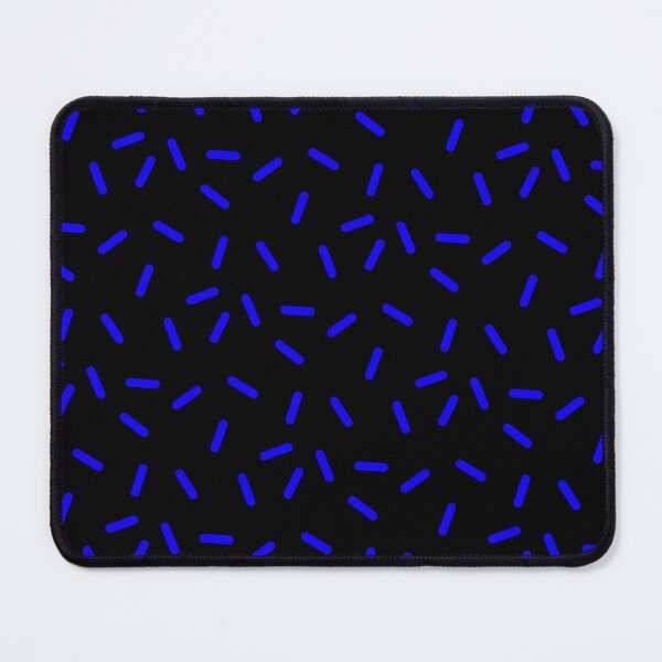 Item preview, Blue Sprinkles Dashed Line Confetti Black Party Pattern designed and sold by Alchemy-A-La-G.