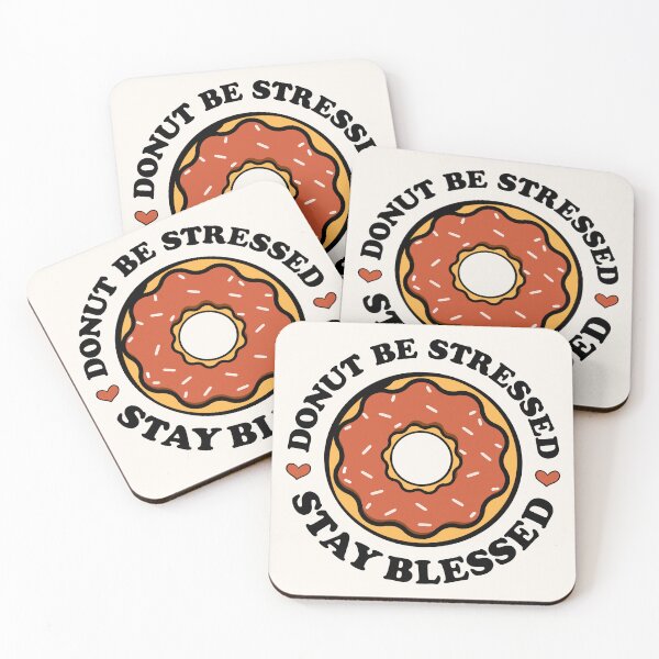 Item preview, Donut Be Stressed Stay Blessed | Orange Glazed Donut designed and sold by PearlMoonGrapes.