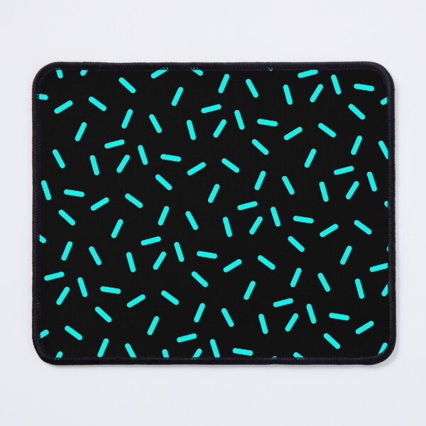 Item preview, Neon Teal Sprinkles Dashed Line Confetti Party Pattern designed and sold by Alchemy-A-La-G.