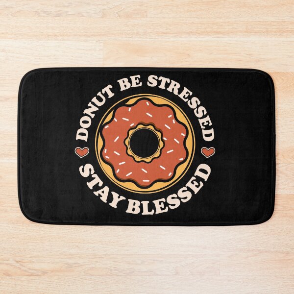 Item preview, Donut Be Stressed Stay Blessed | Orange Glazed Donut - Black designed and sold by PearlMoonGrapes.