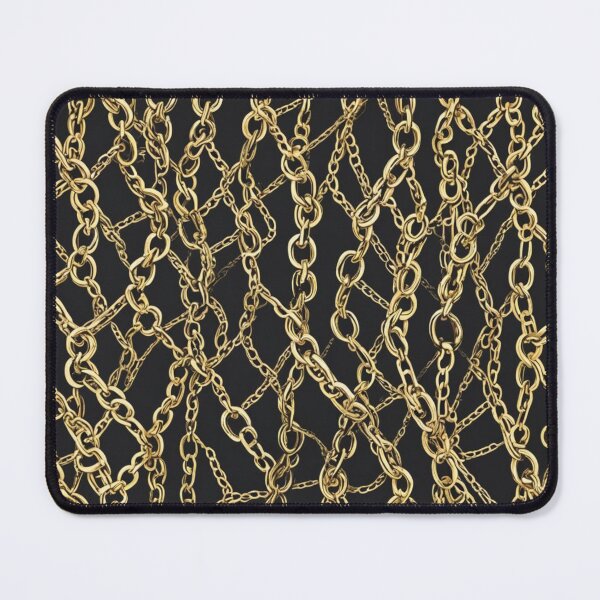 Item preview, Abstract Gold Chains on Black Pattern designed and sold by calibrit.