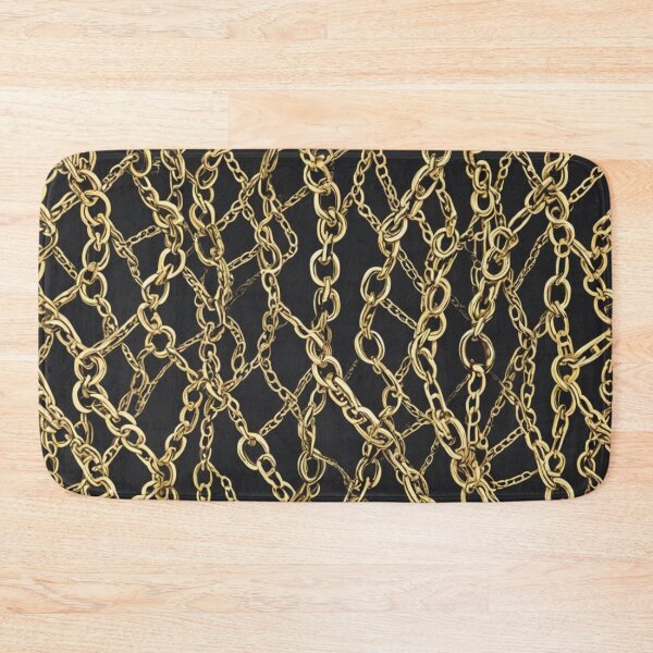 Item preview, Abstract Gold Chains on Black Pattern designed and sold by calibrit.