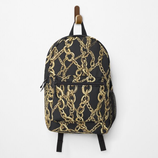 Item preview, Abstract Gold Chains on Black Pattern designed and sold by calibrit.