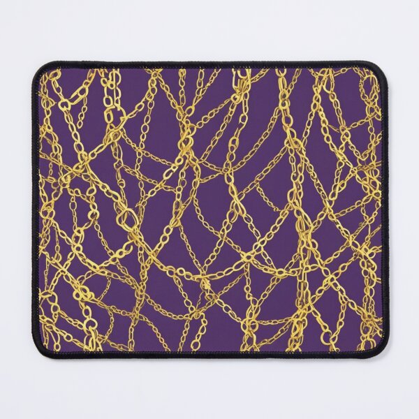 Item preview, Abstract Gold Chains on Purple Pattern designed and sold by calibrit.