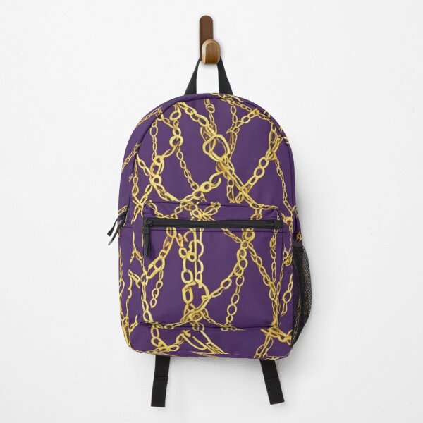 Item preview, Abstract Gold Chains on Purple Pattern designed and sold by calibrit.