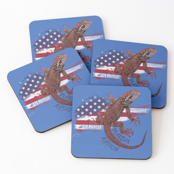 Item preview, Patriotic Bearded Dragon - American Beardie designed and sold by HausKatz.