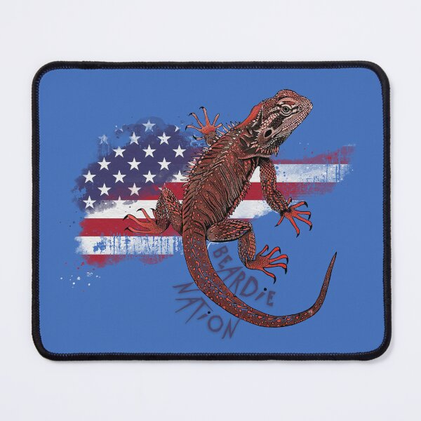 Item preview, Patriotic Bearded Dragon - American Beardie designed and sold by HausKatz.