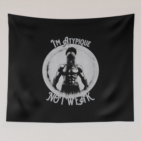 Item preview, Atypique not weak black and grey AI generated sparta designed and sold by JonathanP514.