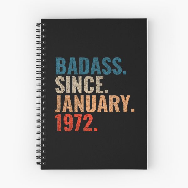 Item preview, Badass since January 1972 Vintage 1972 birthday gift distress design designed and sold by Teelogic.