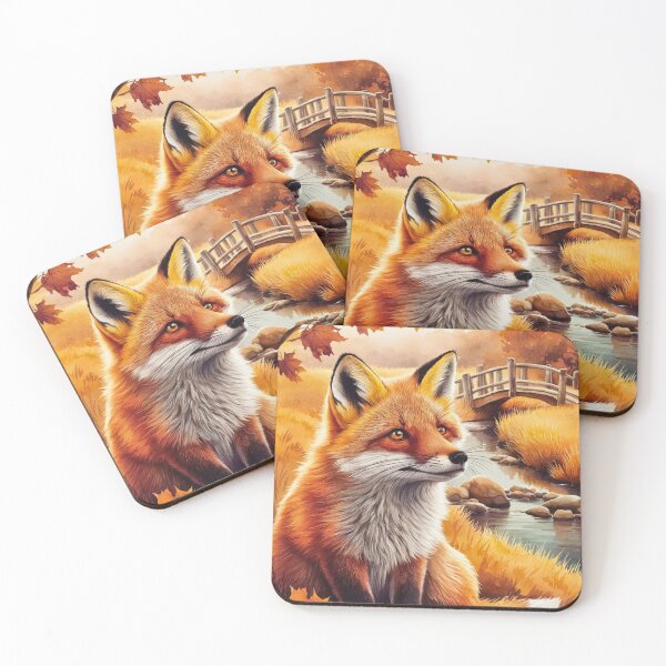Artikelvorschau, Fuchs-Porträt. Herbstfuchs, Herbstsaison, Fantasiefuchs, wunderlicher Fuchs, Fuchs für die Feiertage entworfen und verkauft von FoxVibes.