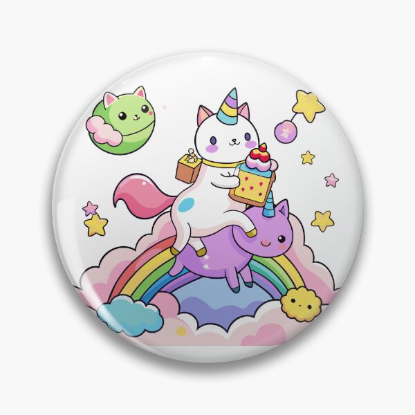 Item preview, Kawaii Cat's Enchanted Ride on a Magical Unicorn designed and sold by omerfdln34.