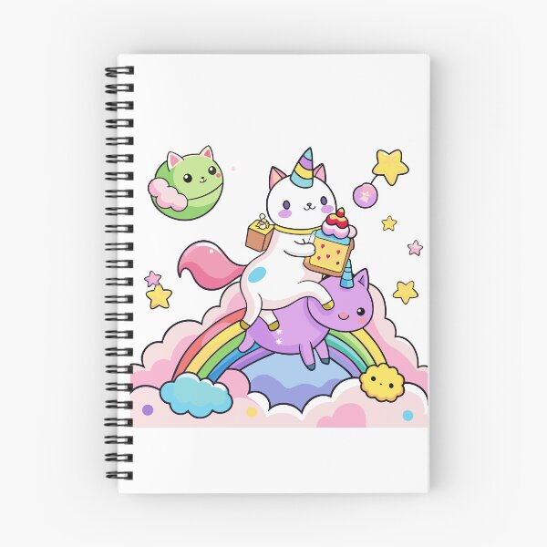Item preview, Kawaii Cat's Enchanted Ride on a Magical Unicorn designed and sold by omerfdln34.