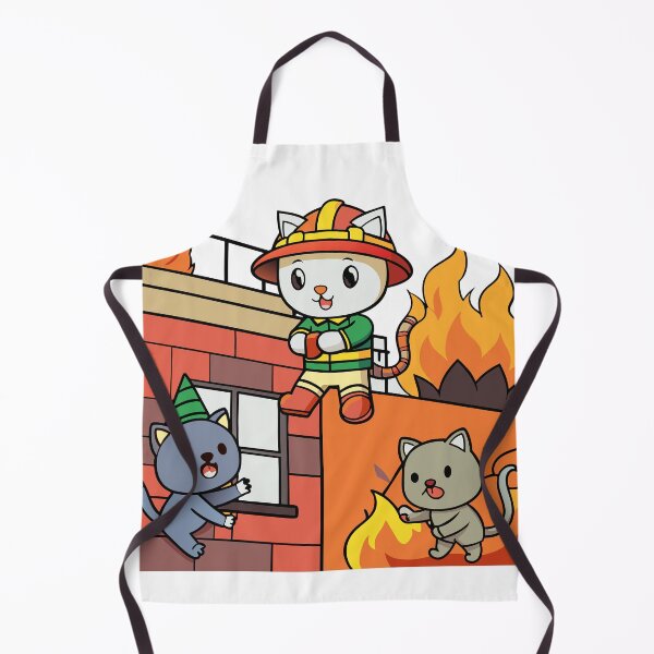 Item preview, Kitty Firefighter Saving Stranded Animals designed and sold by omerfdln34.
