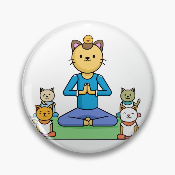 Item preview, Kitty Yoga Instructor Guides a Class of Tiny Animal Yogis designed and sold by omerfdln34.