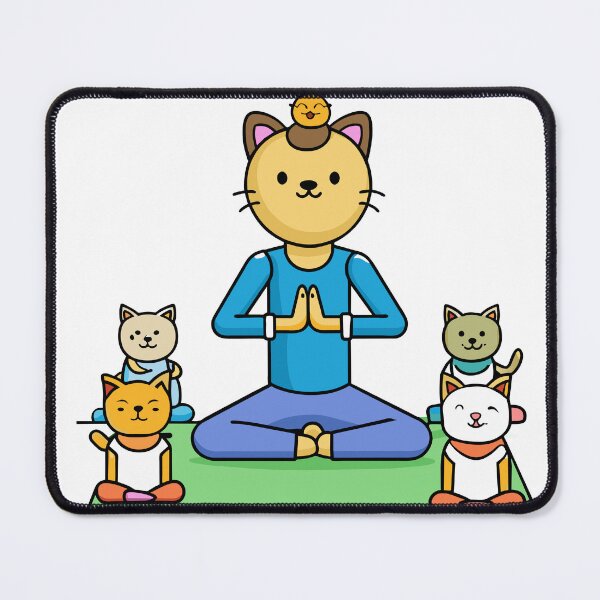 Item preview, Kitty Yoga Instructor Guides a Class of Tiny Animal Yogis designed and sold by omerfdln34.