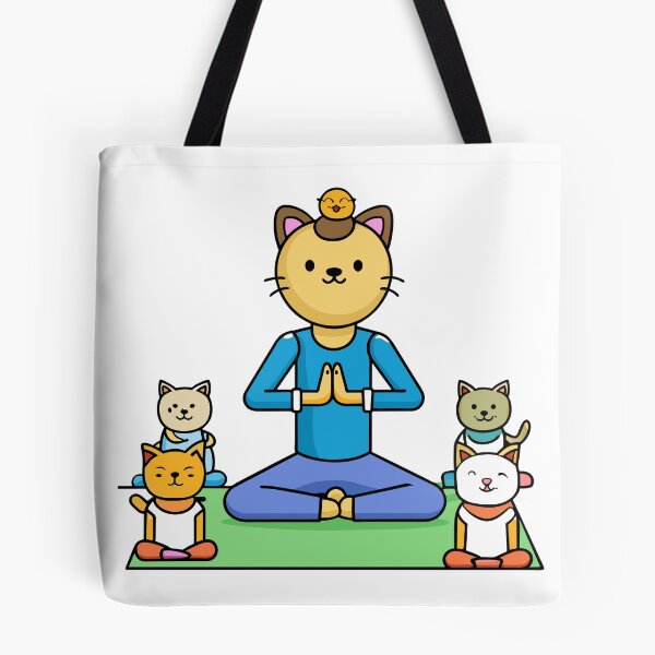 Item preview, Kitty Yoga Instructor Guides a Class of Tiny Animal Yogis designed and sold by omerfdln34.