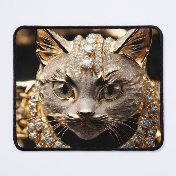 Item preview, Pharaoh cat covered in precious gold and diamond jewelry designed and sold by Carlos Gudino.