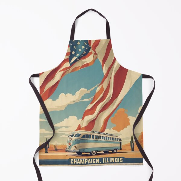 Item preview, Champaign Illinois USA Vintage Travel Tourism designed and sold by TravelersGems.