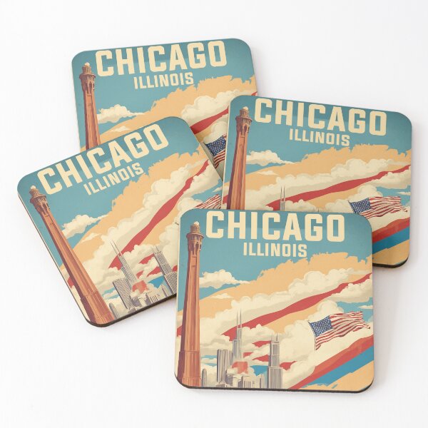 Item preview, Chicago Illinois USA Vintage Travel Tourism  designed and sold by TravelersGems.