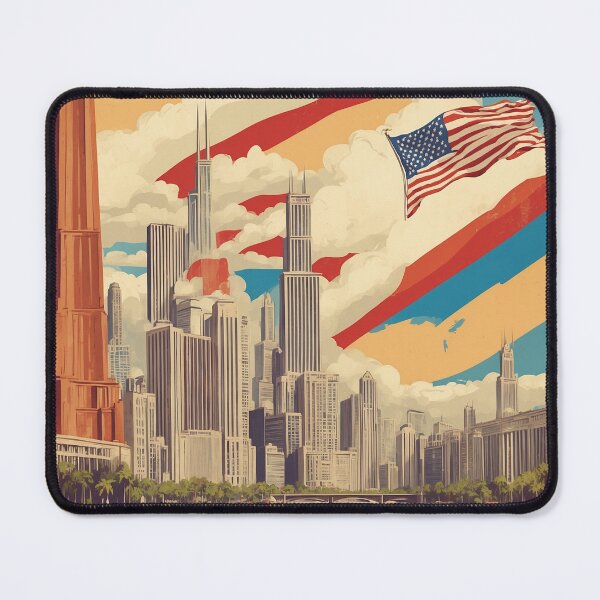 Item preview, Chicago Illinois USA Vintage Travel Tourism  designed and sold by TravelersGems.