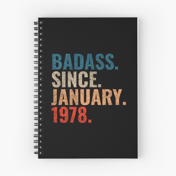 Item preview, Badass since January 1978 Vintage 1978 birthday gift distress design designed and sold by Teelogic.