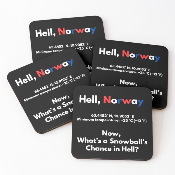 Item preview, Hell, Norway: Where Snowballs Go to Live Their Best Lives designed and sold by Artmugic.