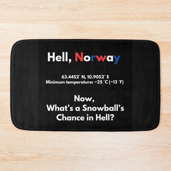 Item preview, Hell, Norway: Where Snowballs Go to Live Their Best Lives designed and sold by Artmugic.