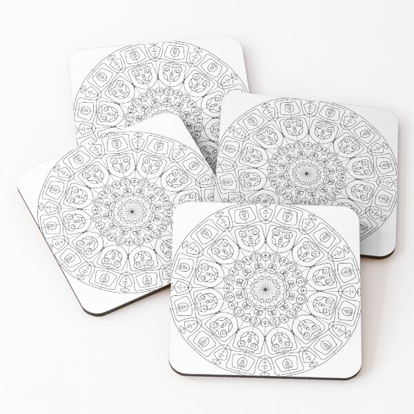 Item preview, New Black and White Mandala Fractal Sacred Geometry  designed and sold by SacredJoyometry.