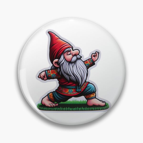 Item preview, Warrior Pose Gnome designed and sold by pixelpulsenyc.