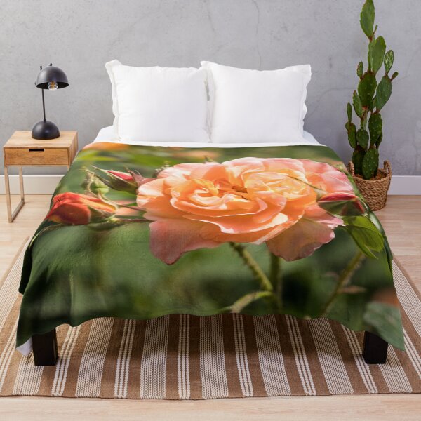 Item preview, Fragrant Peach-colored Rose Bloom Surrounded by Buds designed and sold by Georgia Mizuleva.