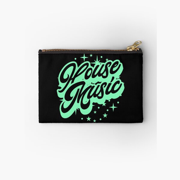 Item preview, HOUSE MUSIC  - Signature And Stars (black/mint green)  designed and sold by Discothreadz.