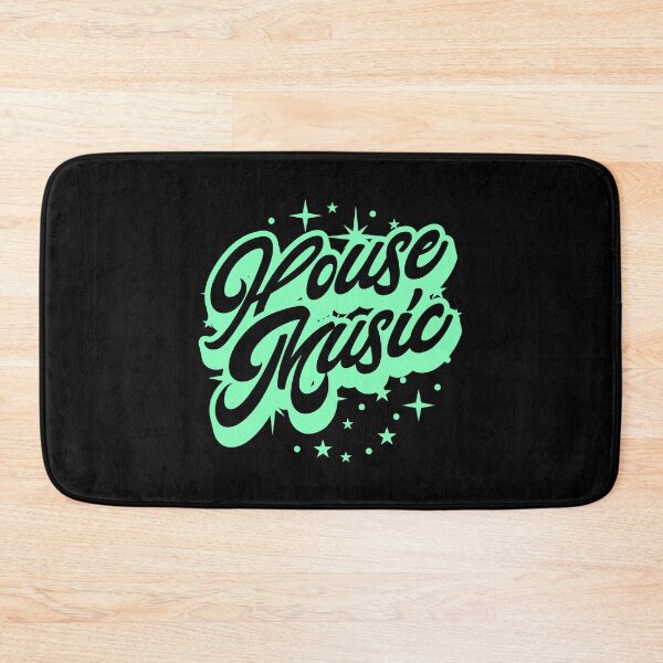 Item preview, HOUSE MUSIC  - Signature And Stars (black/mint green)  designed and sold by Discothreadz.