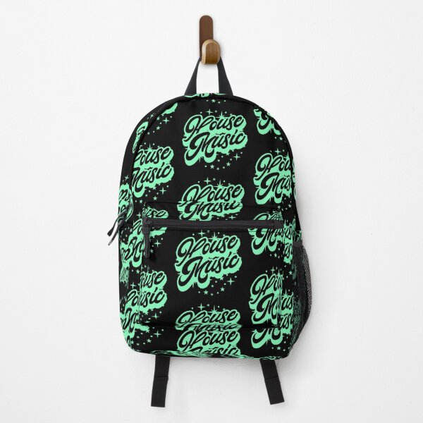 Item preview, HOUSE MUSIC  - Signature And Stars (black/mint green)  designed and sold by Discothreadz.