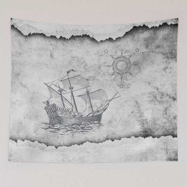 Item preview, Vintage Ship on the Waters designed and sold by WhiteSoftPetals.