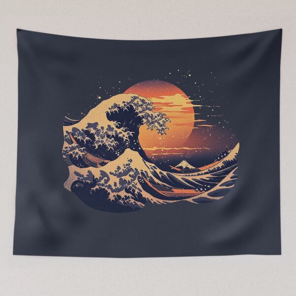 Item preview, The Great Wave with RED MOON  designed and sold by lapart.